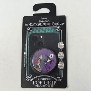 New Disney Nightmare Before Christmas Jack Skellington Sally Pop Grip SpinPop